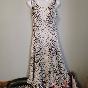 Teri Jon White w/Black Dots Tulle Dress.